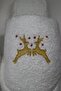 Deer Embroidered Christmas Slippers Home Hotel Guest Thick Sole Slippers - 3