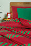 Festive Single Fitted Sheet Duvet Cover Set Holly Green - 3