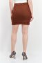 Women Embroidered Mini Skirts, Brown - 3