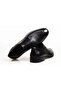 Black Color Lace-Up Genuine Leather Men's Shoes - 2