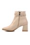 276515   Beige Leather Fleece Women's Boots - 3