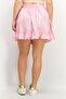 Women Petite With Belt Tie Dye Mini Skirts, Pink - 2