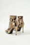Beige Genuine Leather Women's Snake - 4