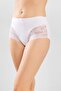 Women's Classic Cotton High Waist Laced Bato Panties 3 Pack White - 2