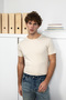 Beige Color Slim Fit T-Shirt