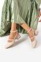 Women's High Heels Beige Evening Dress Shoes Short Heels Patent Leather - Daily and Special Occasion Use - 7