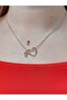 Heart V Letter Steel Necklace - 2