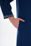 Hijap Petrol Blue Crepe Ferace Wedding Party Special Design with Pearls and Zipper Pockets Plus Size 44-50 - 9