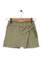 Girls' Gabardine Shorts Skirt with Bow