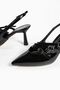 Black Stiletto Patent Leather Women's Heeled Shoes Vegan Leather - Casual and Special Occasion Elegance - 3