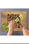 30X40Cm - Wooden House Patterned - Glass Cutting Board - 2