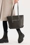 Veronika Khaki Soft Leather Women's Shoulder Bag - 5