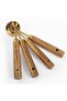 4 Stainless Steel Measuring Cups - Wooden Handle, 1.25ml 2.5ml 5ml 15ml - 3