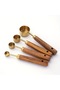 4 Stainless Steel Measuring Cups - Wooden Handle, 1.25ml 2.5ml 5ml 15ml - 2