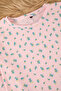 Pembe Pamuklu Çiçekli Fitilli Örme Pijama Takımı THMAW25PT00194 - 3