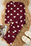 Bordo %100 Pamuklu Kalpli Örme Pijama Takımı THMAW21PT0566 - 2