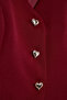 Bordo Fitted Crop Kalpli Düğmeli Dokuma Yelek TWOSS25YE00015 - 9