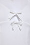 Beyaz V Yaka Askılı Crop Dokuma Bluz TWOSS25BZ00106 - 7