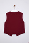Bordo Fitted Crop Kalpli Düğmeli Dokuma Yelek TWOSS25YE00015 - 10