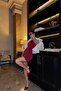 Single Sleeve Gathered Red Mini Dress - 7