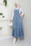 Women's Skirt Flounce Dress Denim Salopet - 5