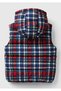 Boy's Blue Mix Zipper Closure All Patterned Hooded Vest - 2