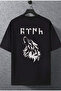 Unisex Design Ulu Kurt Türkiye Printed Oversize Short Sleeve 100% Cotton T-shirt - 2
