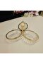 1 Piece 3-Section Cast Metal Frame Cookie Bowl Gold