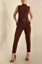 Women's Belted Double Leg Carrot Shape Trousers - 2