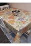 Fiber Pvc Oilcloth - Patterned Erasable Tablecloth (Orange) - 3