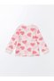 Lcw Baby Pink Crew Neck Long Sleeve Printed Baby Girl Pajamas Set - 4
