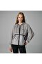 Women's Gray Jacket with Zipper Hood Ef188