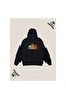Chess Design Back Printed Black Hooded Unisex Sweatshirt 200-4