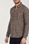 Men's Plaid Double Pocket Cap Cotton Shirt