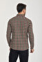 Men's Plaid Double Pocket Cap Cotton Shirt - 6