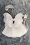 Butterfly Wing Skirt Crown and Star Wand Lux-4 Pieces / 1-4 Years-White Color