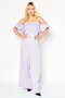 Women Off Shoulder Ruffle Sleeve Jumpsuit, Lilac