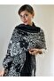 Embossed Floral Patterned Women's Scarf Shawl 200X40 cm - 3