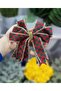 Checkered Bow (15 cm Bow), Checkered Ribbon, Decoration, Decoration, New Year