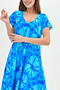 Women's Multicolor Summer Viscose Picasso Dress – Lightweight, Comfortable, Casual Elegance - 3