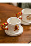 Yilbasi Themed Set of 2 Ceramic Coffee Cups 100 ml - W4Ga65Z8 - 3