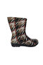 Women's Beige-Red Striped 23 cm Short Garden Rain Boots