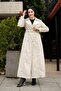 Lined Belt Detailed Full Length Trench Coat Top Coat - 4