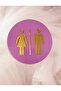 Wc Toilet Lettering Gold Plexi