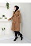 Women's Shawl Collar Buttoned Belted Cashmere Coat - 3