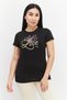 Women Sportswear Fit Graphic Print T-shirt, Black