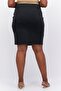 Women Plus Size Heather Mini Skirt, Grey - 3