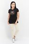 Women Sportswear Fit Graphic Print T-shirt, Black - 4