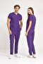 Dark Purple Stretch Fabric Doctor and Nurse Scrubs Unisex Surgical Set | Brl Scruble - 5