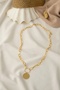 Gold Coin Chain Necklace - 5